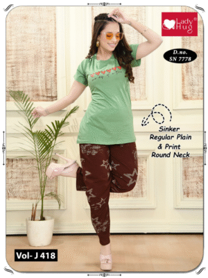 Sinker plain to print round neck set SN 7778 (Vol - J 418) - Image 3