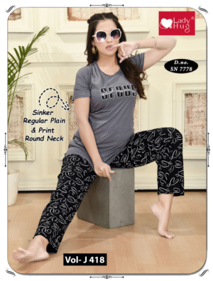 Sinker plain to print round neck set SN 7778 (Vol - J 418) - Image 5