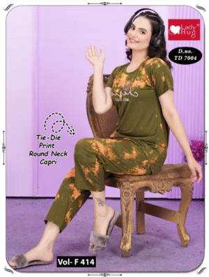 Tie-die print r/n capry set TD 7004 (Vol - F 414) - Image 2