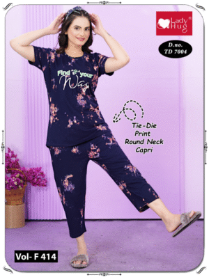 Tie-die print r/n capry set TD 7004 (Vol - F 414) - Image 5